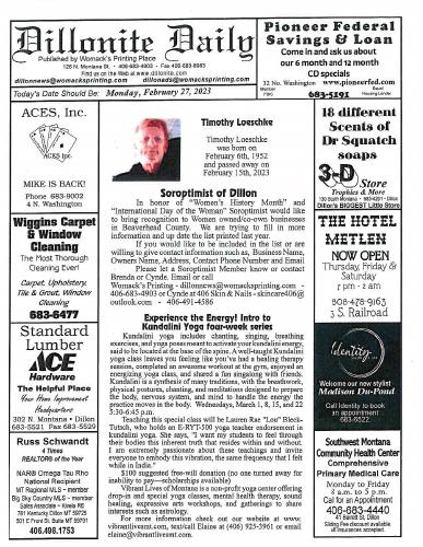 Monday, February 27, 2023