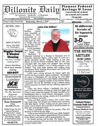 Wednesday, March 1, 2023