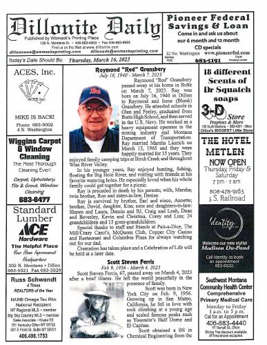 Thursday, March 16, 2023