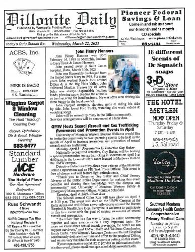 Wednesday, March 22, 2023