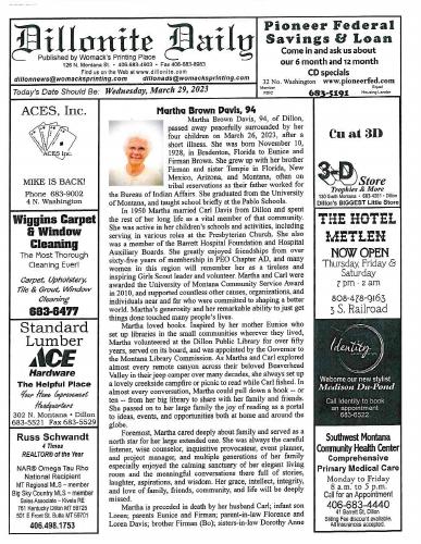 Wednesday, March 29, 2023