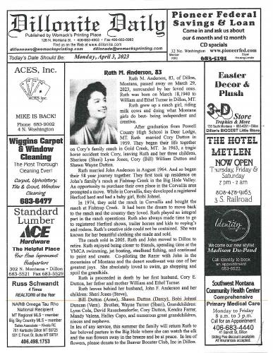 Monday, April 3, 2023