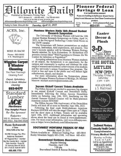 Tuesday, April 11, 2023