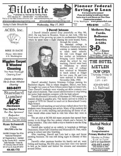 Wednesday, May 17, 2023