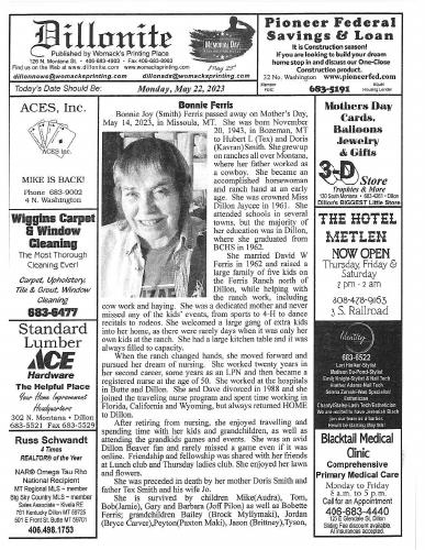 Monday, May 22, 2023