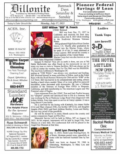 Monday, July 17, 2023