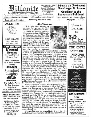 Wednesday, October 4, 2023