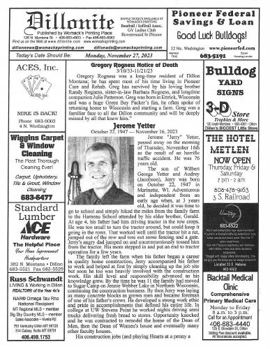 Monday, November 27, 2023