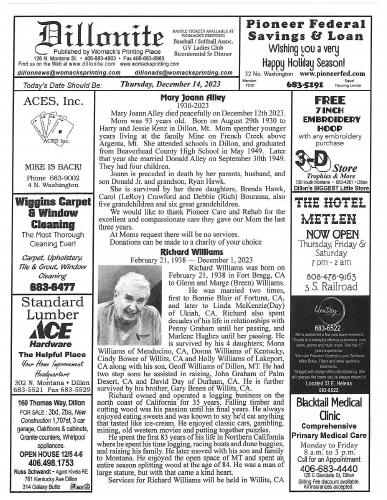 Thursday, December 14, 2023