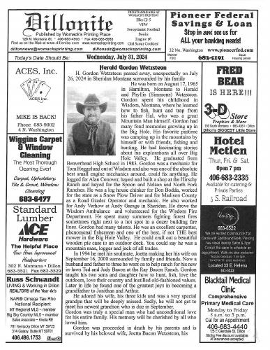 Wednesday, July 31, 2024