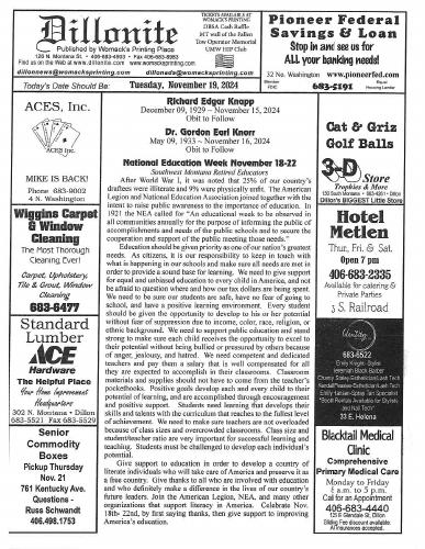 Tuesday, November 19, 2024