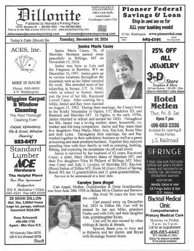 Tuesday, December 10, 2024