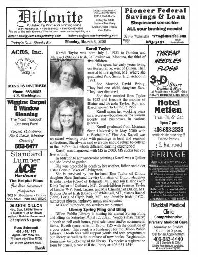 Monday, March 3, 2025