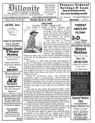 Monday, March 10, 2025