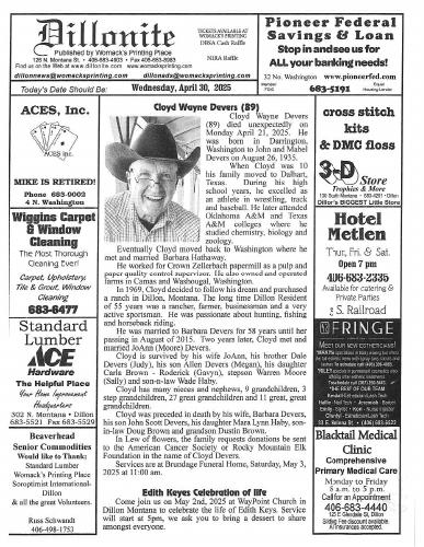 Wednesday, April 30, 2025