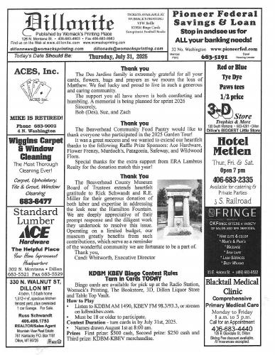 Thursday, July 31, 2025