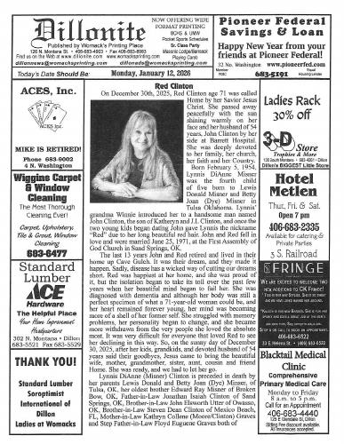 Monday, January 12, 2026