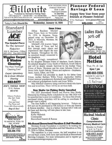 Wednesday, January 14, 2026