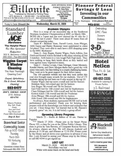 Wednesday, March 25, 2026