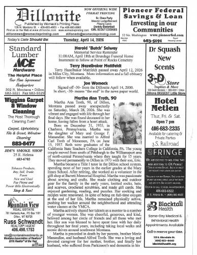 Tuesday, April 14, 2026