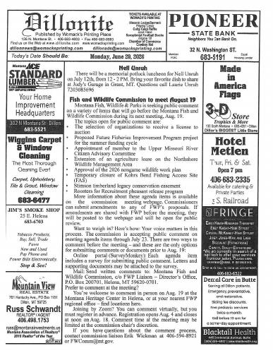 Monday, June 29, 2026