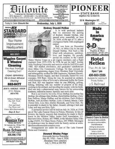 Wednesday, July 1, 2026